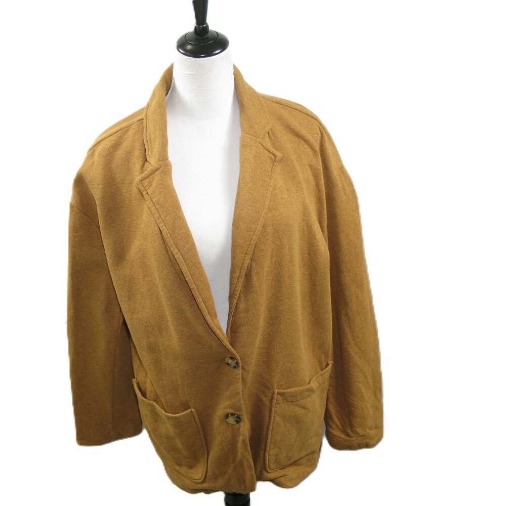 Universal Thread Tan Knit Button Front Blazer Siz… - image 1